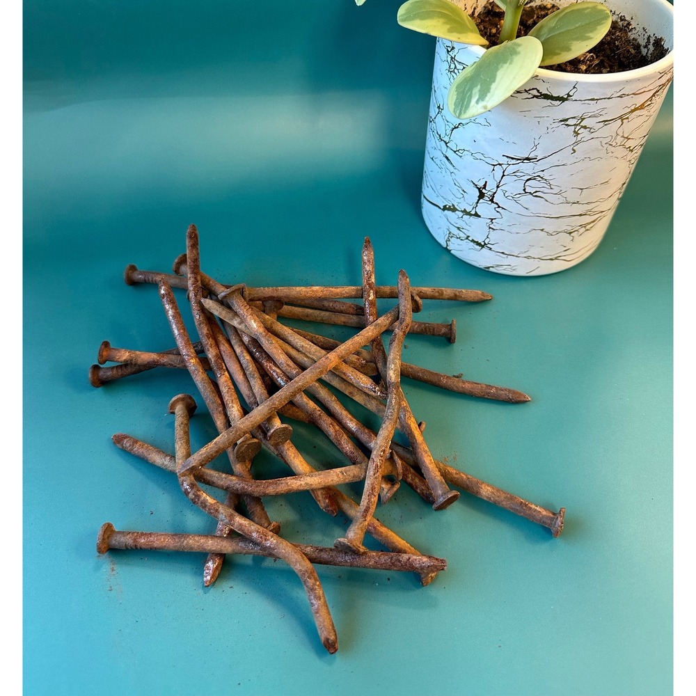 Large Rusty Nails: 4-5 Inch Farmhouse Craft Supply (8 Ounces)